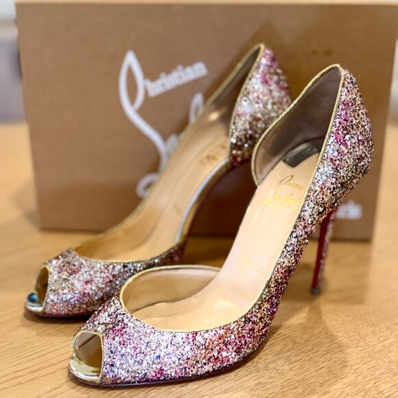 Christian Louboutin Demi You Glitter Pumps – Size 38.5 - Picture 1 of 11